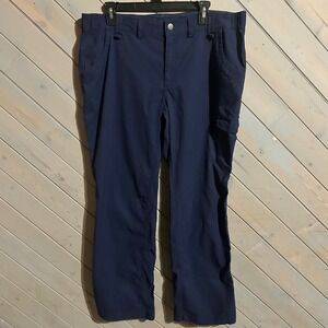 Duluth Trading Co. Mens Cargo Pants‎ 16 x 33 Blue Nylon Spandex Blend
